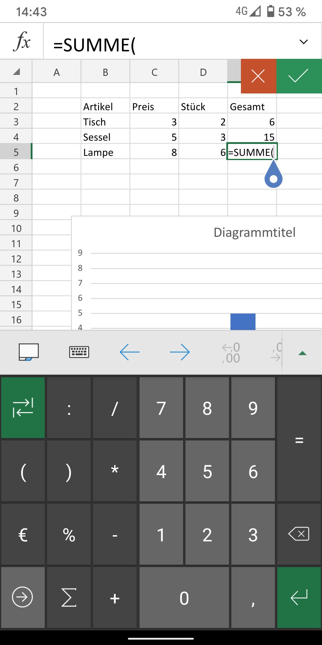 android msexcel