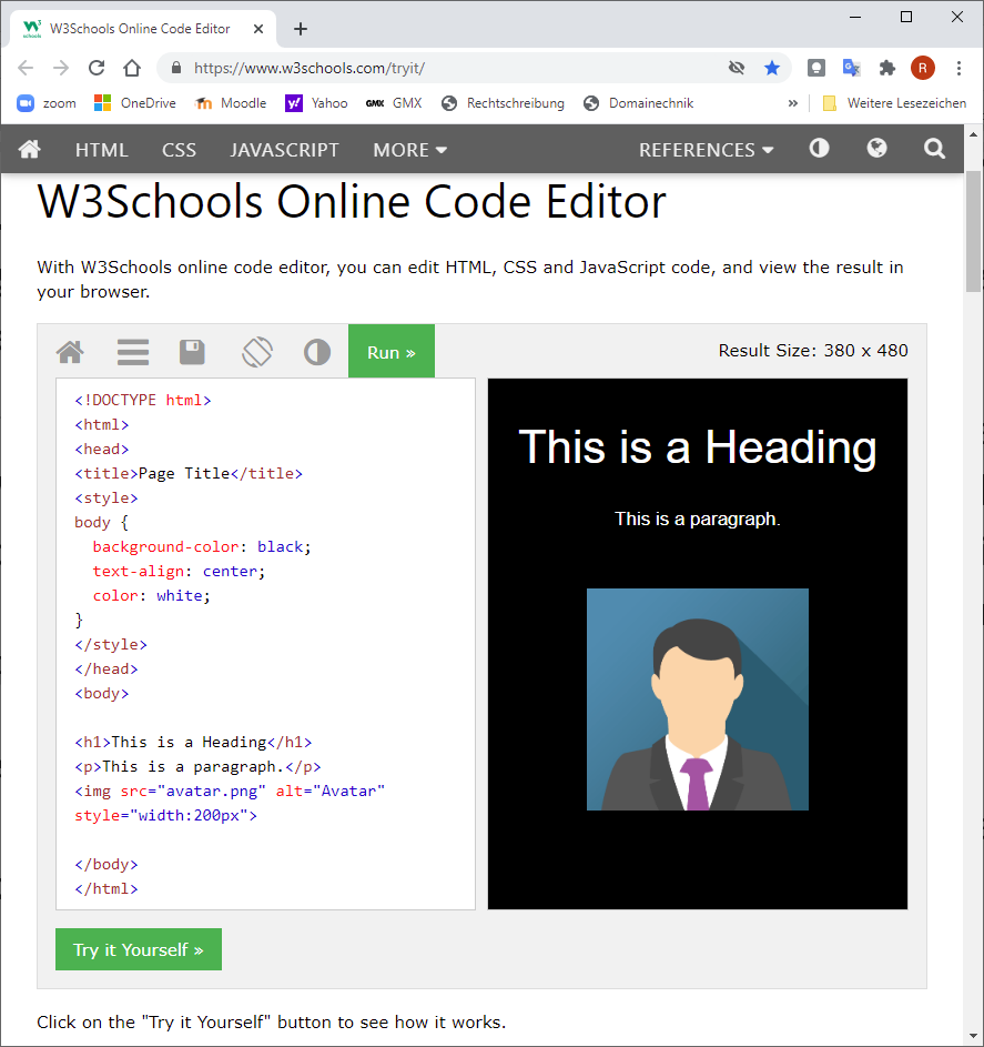 html editor w3schools