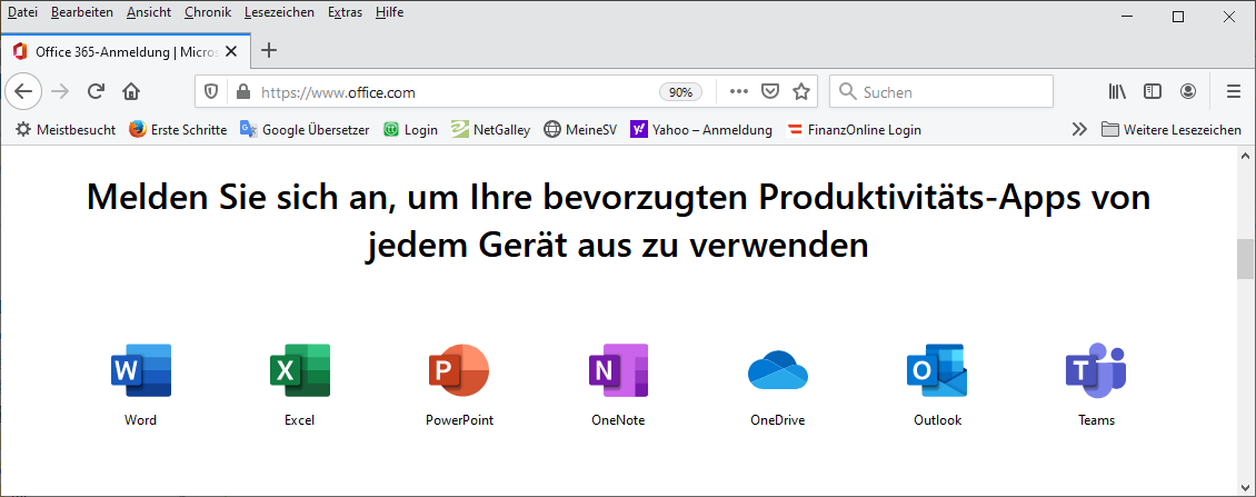 win msoffice start firefox